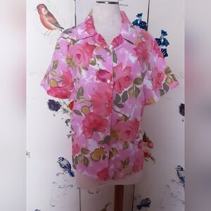 " Lemon Grass" Floral Shirt